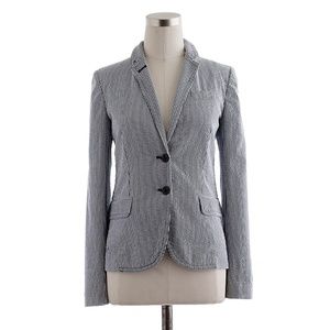 J Crew Schoolboy seersucker Blazer Size 2
